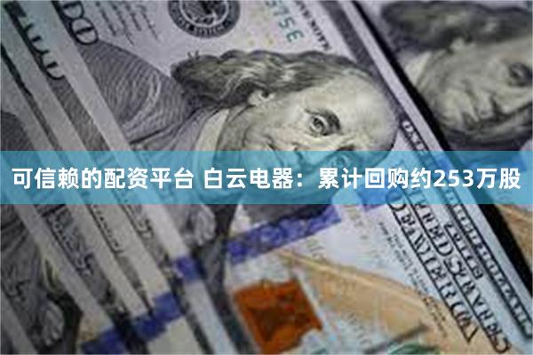 可信赖的配资平台 白云电器：累计回购约253万股